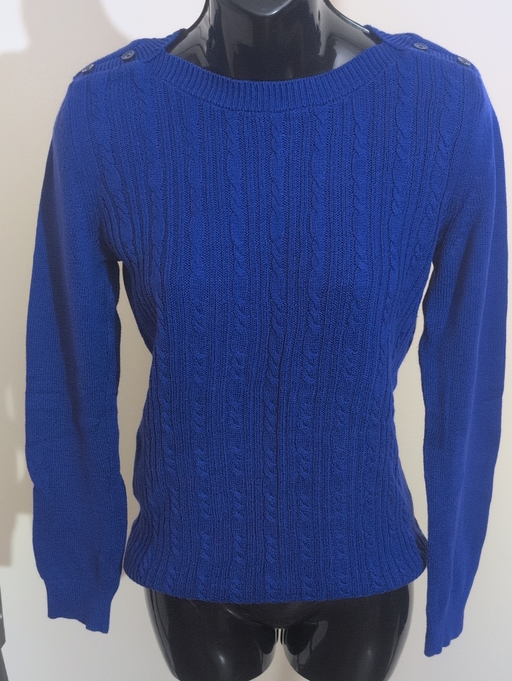 Banana Republic | Classic Cable Knit Crewneck Sweater - Blue